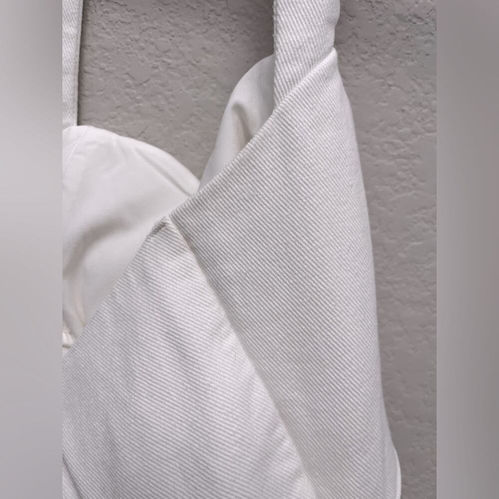 Anthropologie Mare Mare White Denim Halter Mini Dress XS Bridal Resort Coastal - Picture 5 of 6